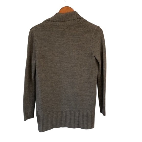 FOREVER 21 Open Front Shawl Ribbed Knit Cardigan High Low Long Sleeve Warm Cozy - Picture 4 of 11